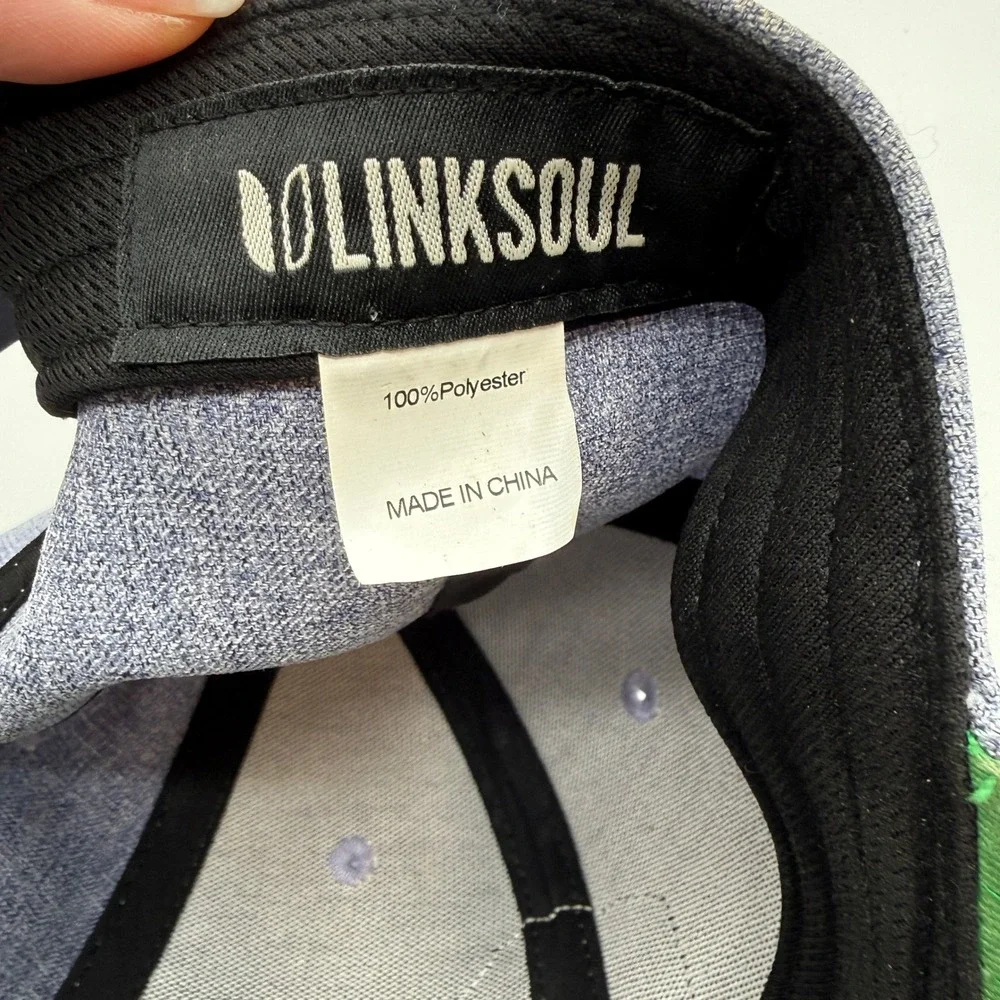 Linksoul Hat Mens One Size Gray Make Pars Not War California Snapback Golf Cap